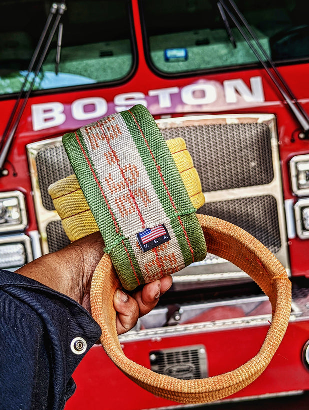 Repurposed fire hose chew toys