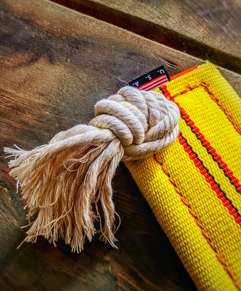 Tug Ang Go repurposed fire hose knotted rope chew