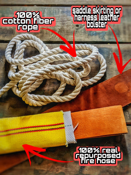 Tug Ang Go repurposed fire hose knotted rope chew