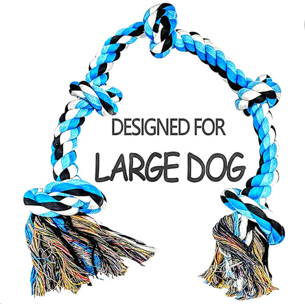 Rope dog toy designed for interactive tug-of-war 100% cotton fiber rope for large breed dogs