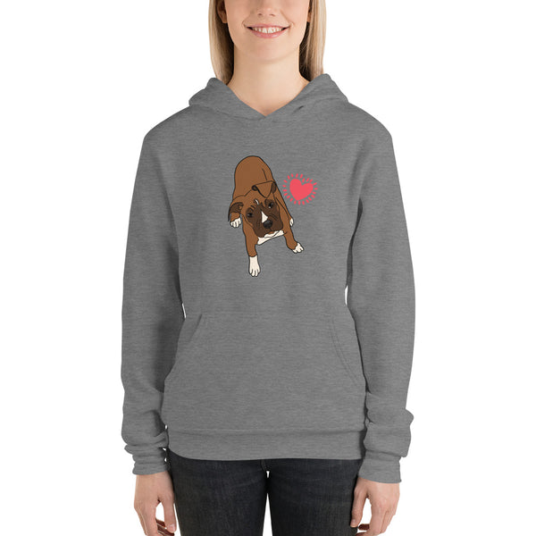 Boxer Love Bella+Canvas women's Pullover hoodie - Montana Select Premium Pet Products.