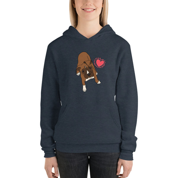Boxer Love Bella+Canvas women's Pullover hoodie - Montana Select Premium Pet Products.