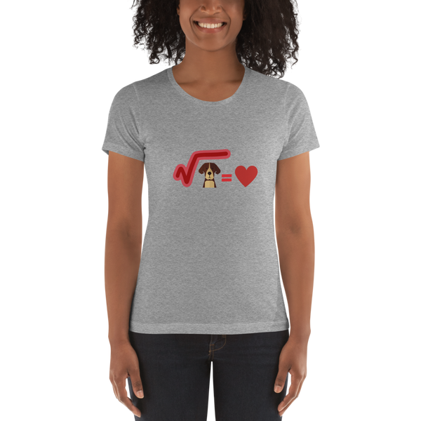 Love is √ dog Women's t-shirt - Montana Select Premium Pet Products.