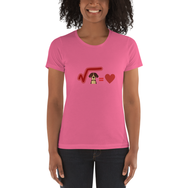 Love is √ dog Women's t-shirt - Montana Select Premium Pet Products.